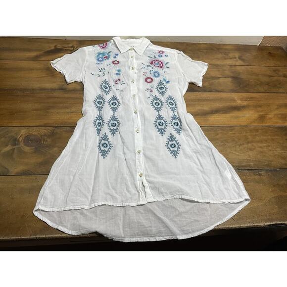 Johnny Was 3J Workshop Women’s Embroidered Tunic Dress Size Small - Picture 1 of 11